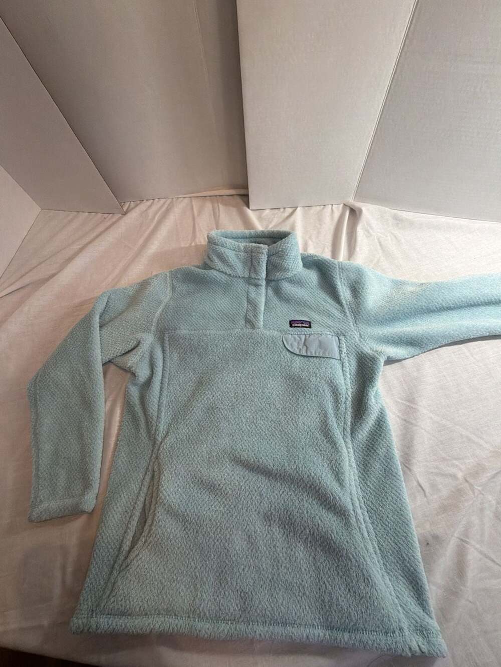 Patagonia Mint Green Women's Teddy Fleece Pullover Jacket